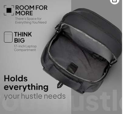 American Tourister Valex 28 Ltrs Large Laptop Backpack with Bottle Pocket and Front Organizer- Black 1