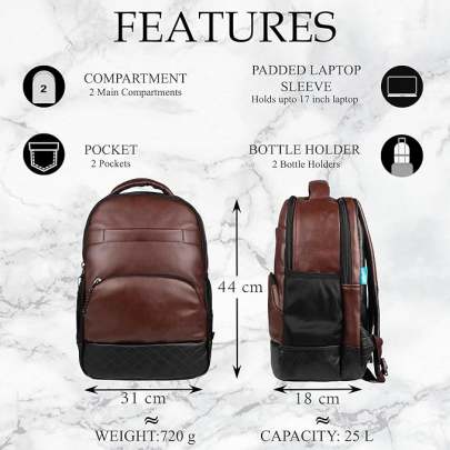 F Gear Luxur 25L Medium Laptop backpack Fits upto 16