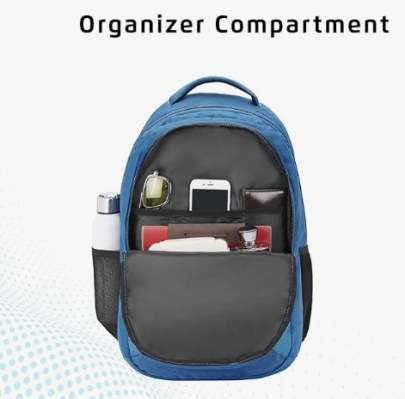 Safari Omega spacious/large laptop backpack with Raincover, college bag, travel bag for men and women, Teal, 30 Litre 1