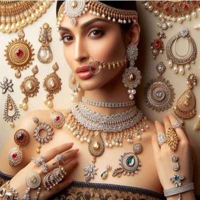Gold Imitation Necklace & Earrings